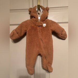 Carter's Brown Fleece Bear Footie